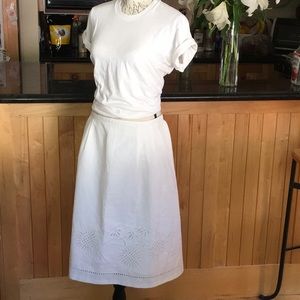 Lilly Pulitzer White Cotton/Linen Skirt